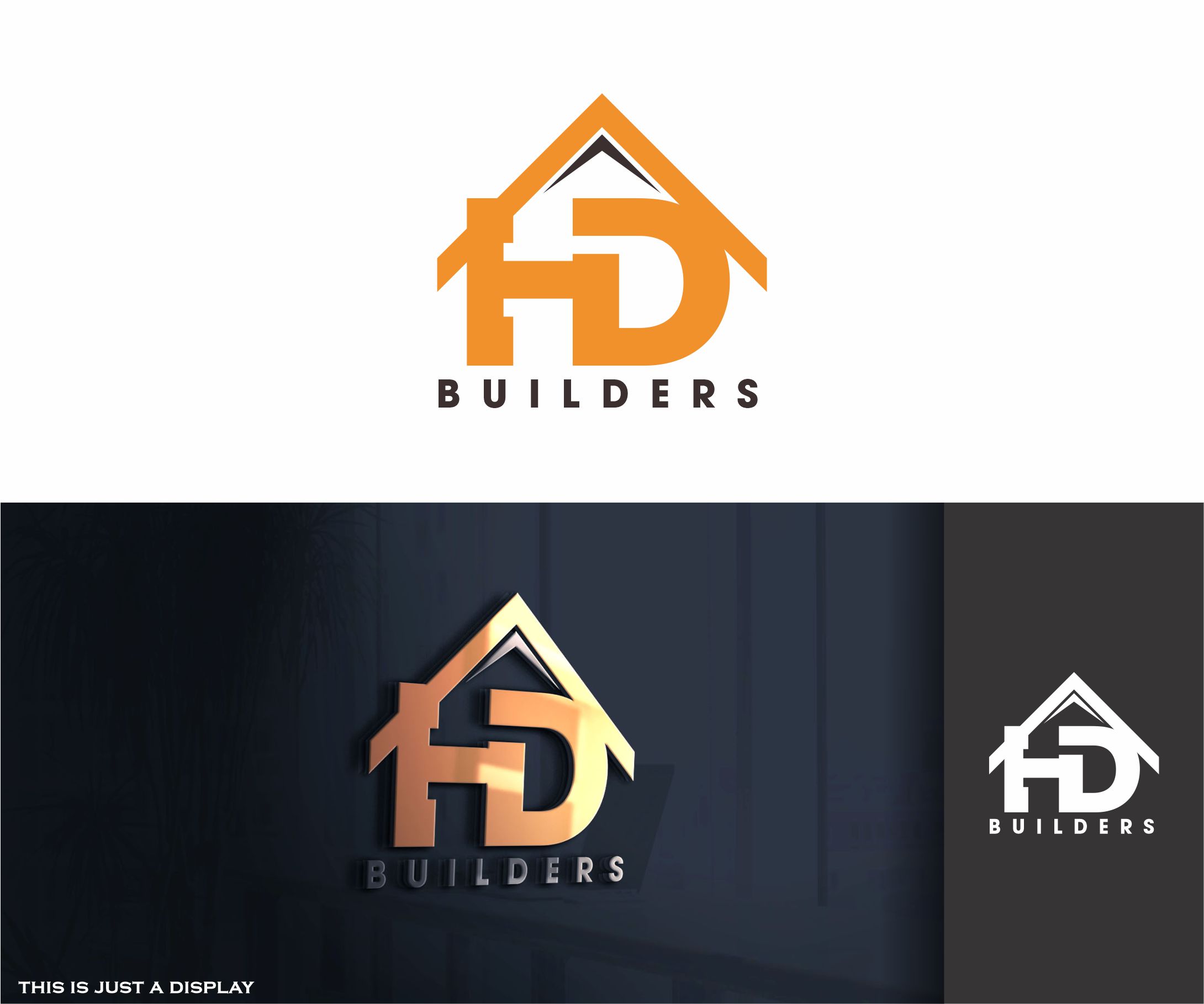 Logo Design by alkaline for HD construction & excavation  | Design #34039772