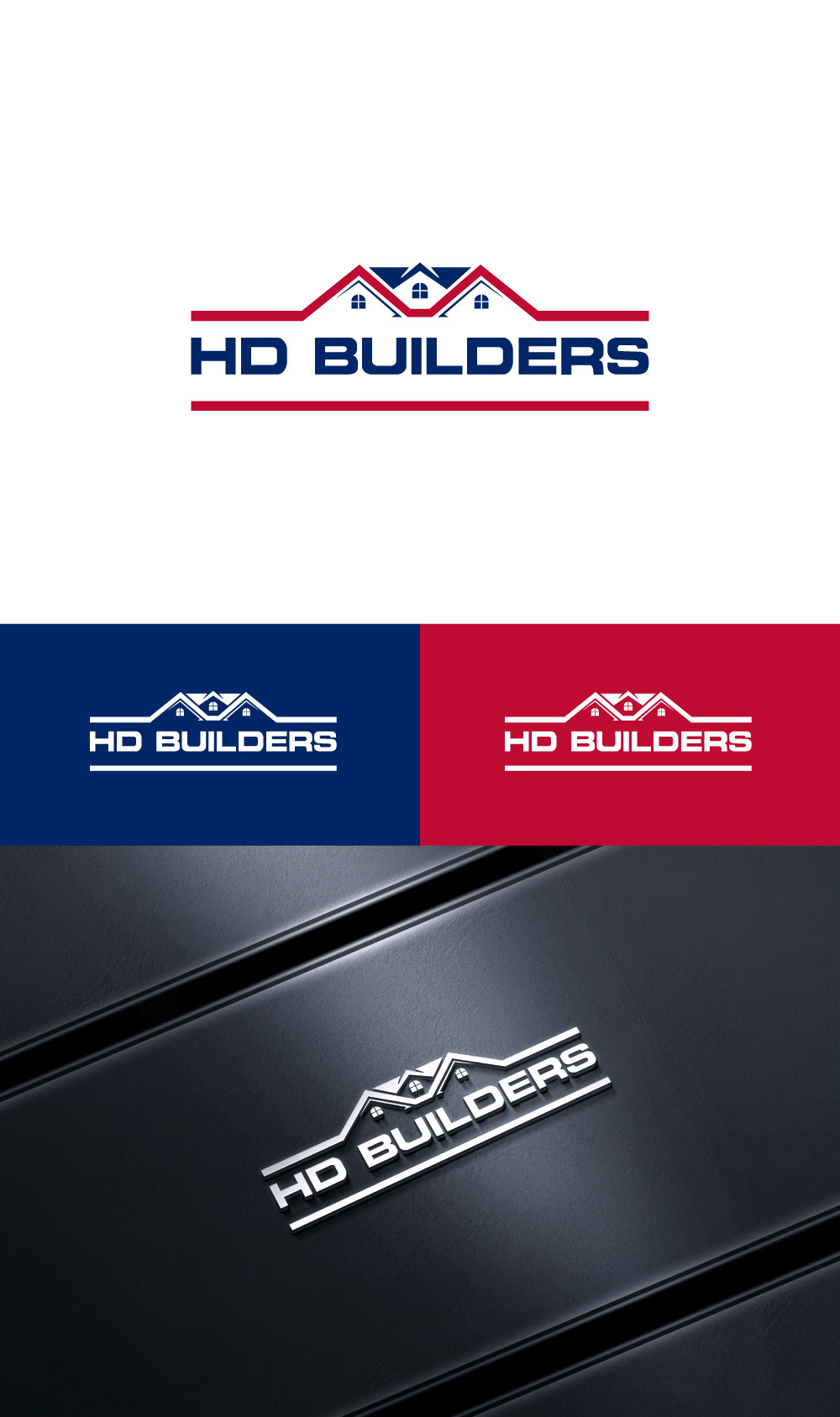 Logo Design by DesignVerse777 for HD construction & excavation  | Design #34041165