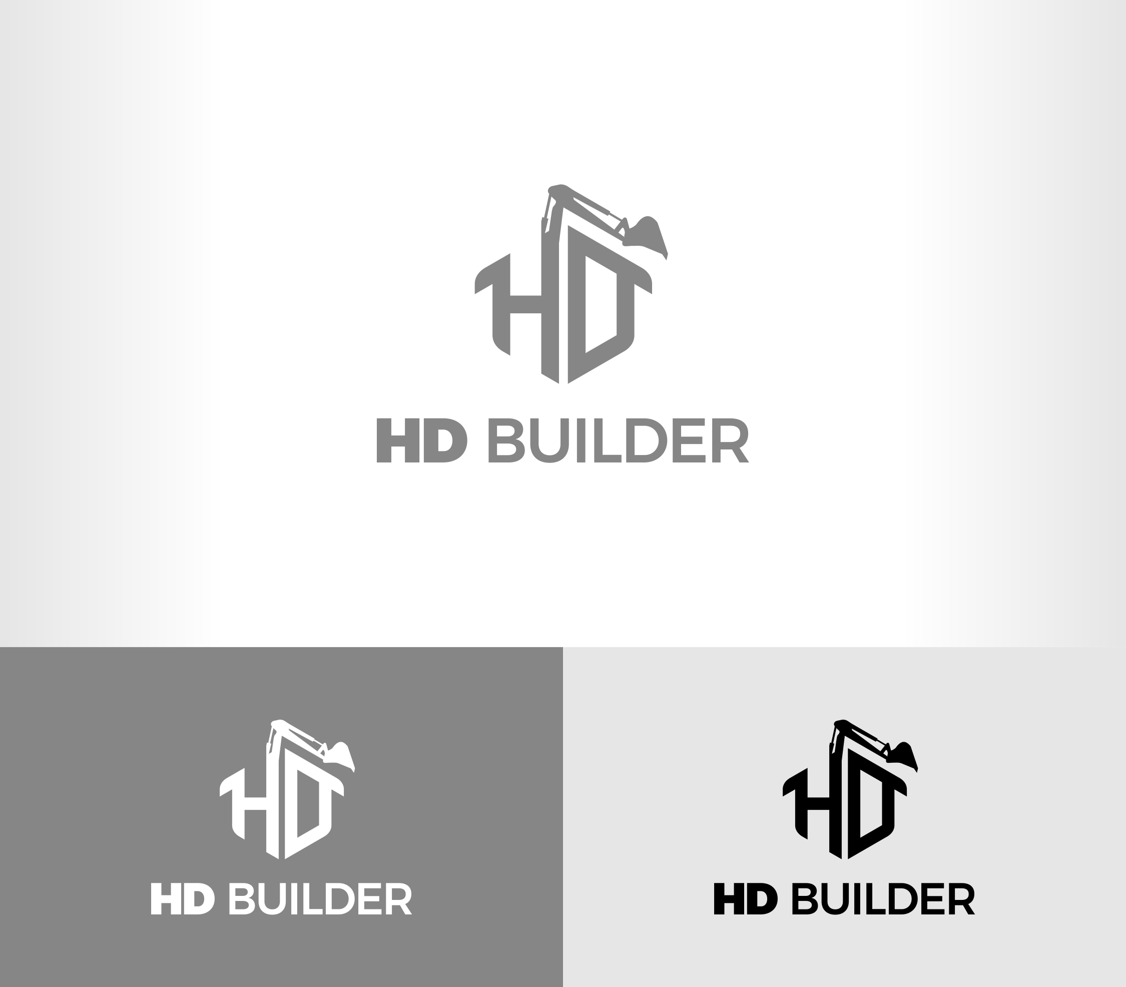Logo Design by Abici for HD construction &amp; excavation  | Design #34039603