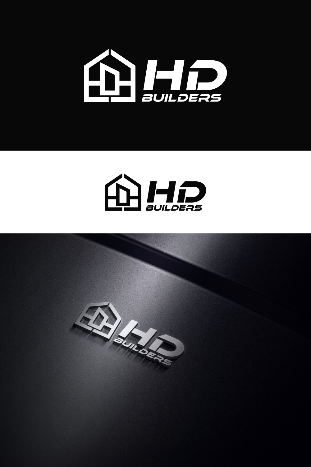 Logo Design by Dafid Upel for HD construction & excavation  | Design #34040015