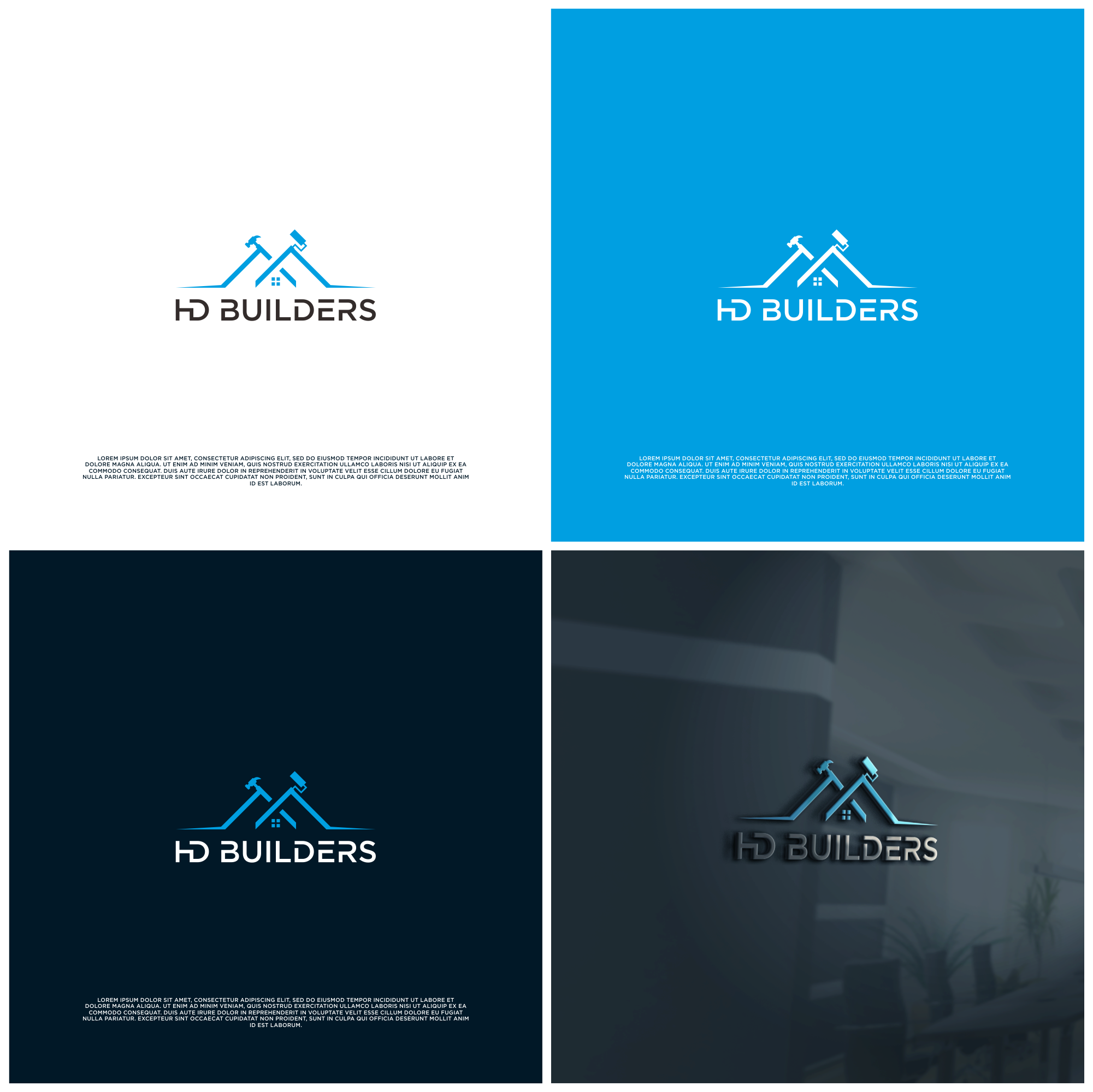 Logo Design by B.O_studio for HD construction & excavation  | Design #34039789