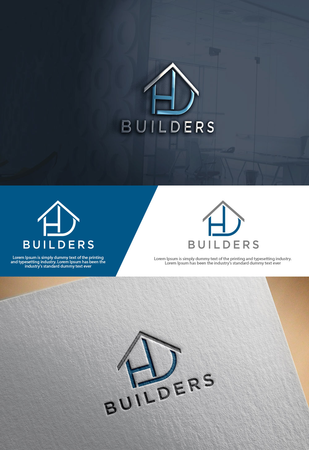 Logo Design by sulemani  creation for HD construction & excavation  | Design #34042737
