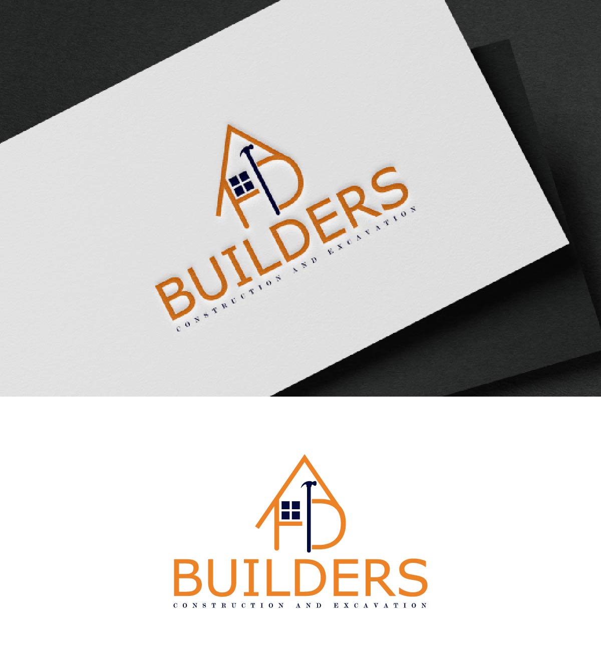 Logo Design by fly  design for HD construction & excavation  | Design #34043198