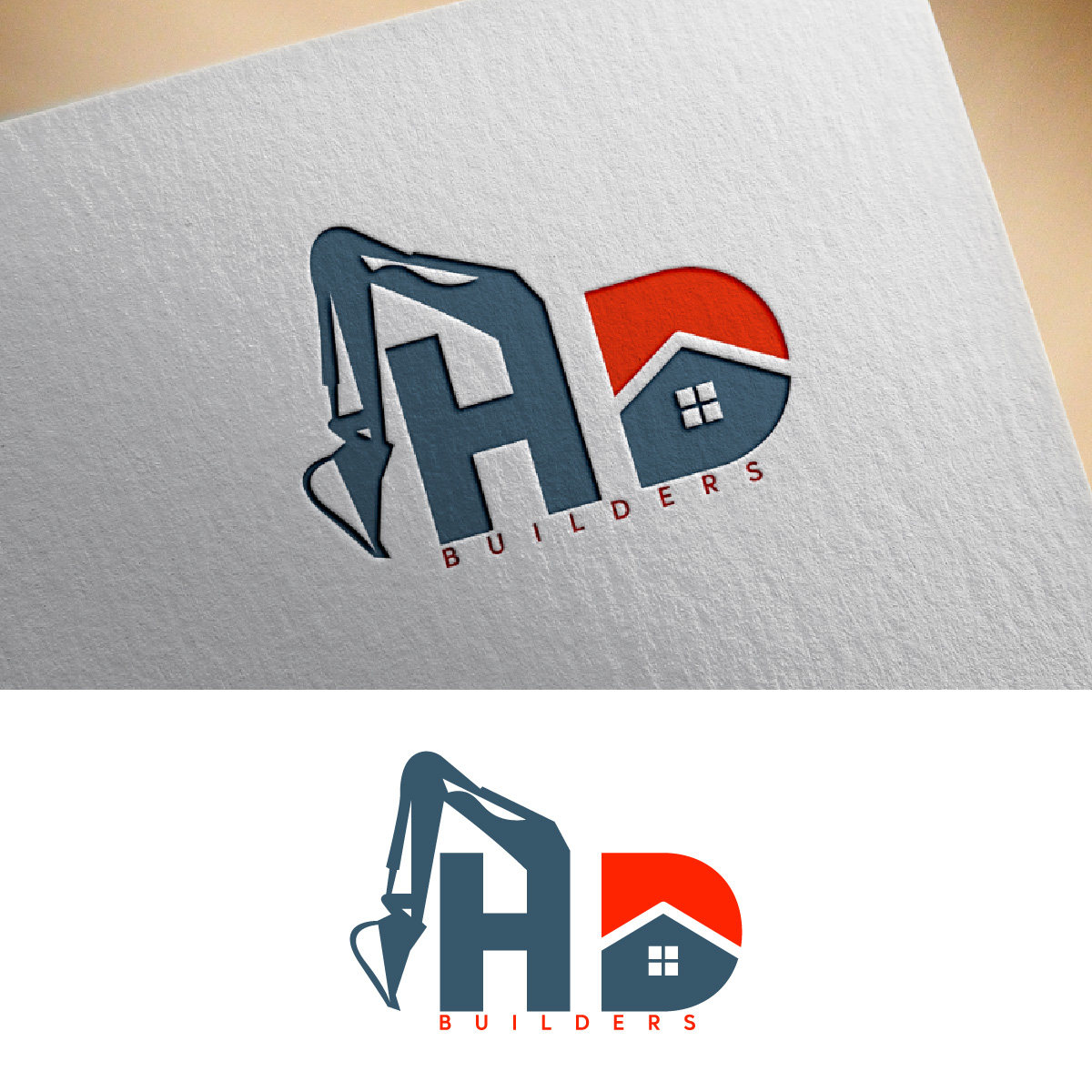 Logo Design by fly  design for HD construction & excavation  | Design #34043444