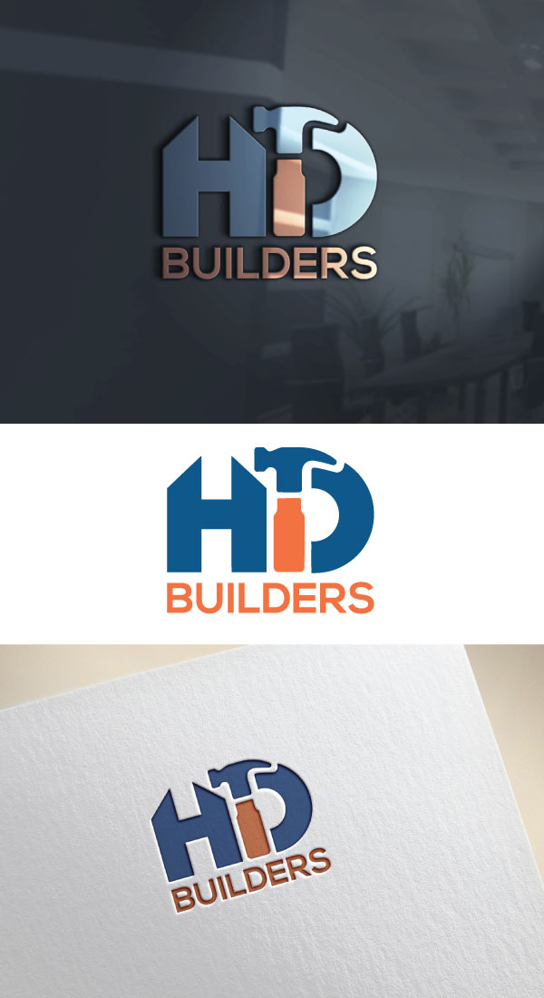 Logo Design by AB design ..... for HD construction & excavation  | Design #34040111