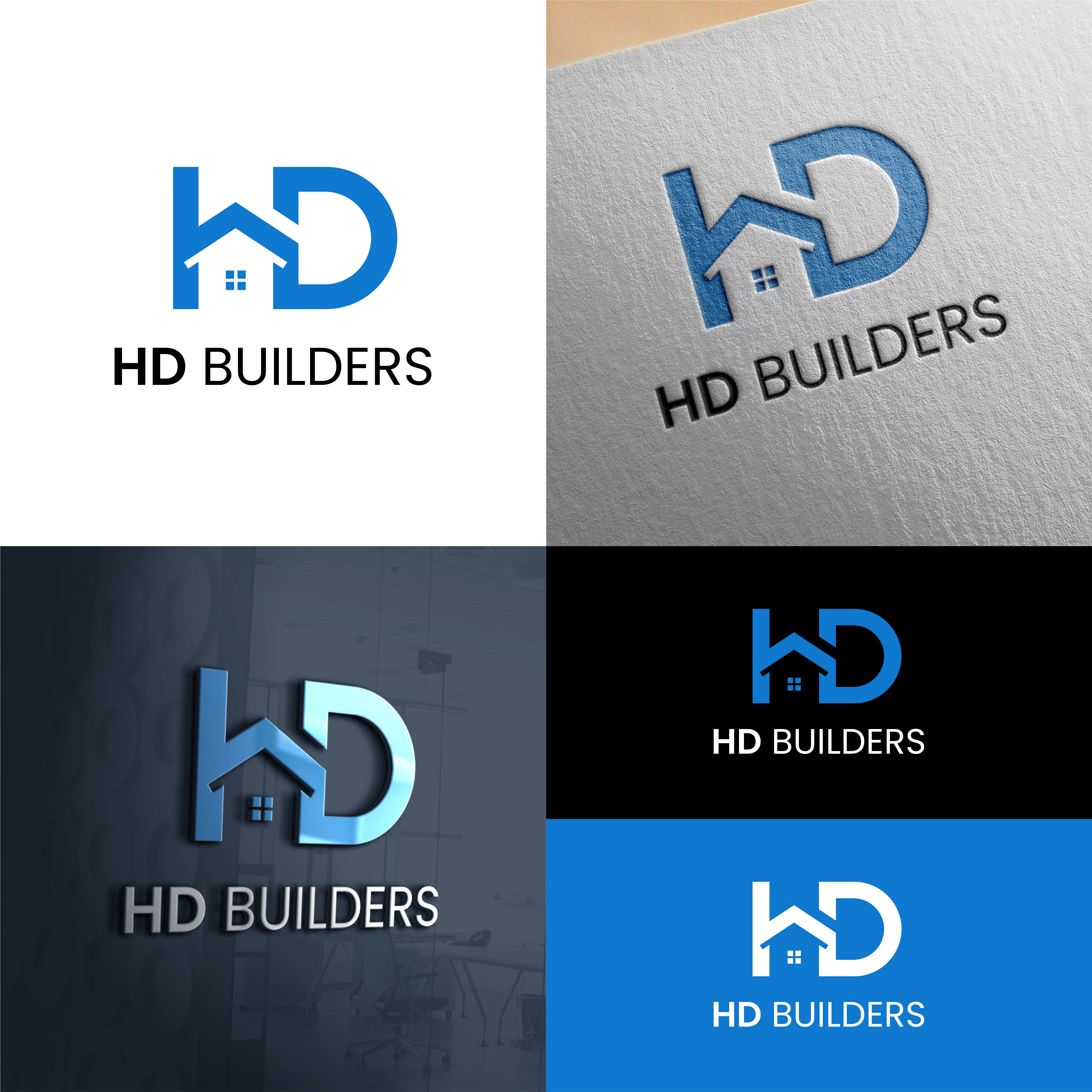 Logo Design by Reza Refianto for HD construction & excavation  | Design #34039206