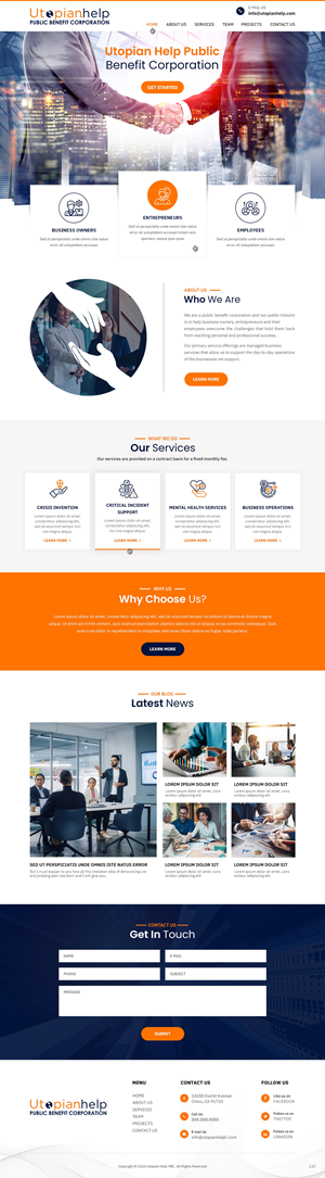 Web Design by pb for Utopian Help PBC | Design: #34059013