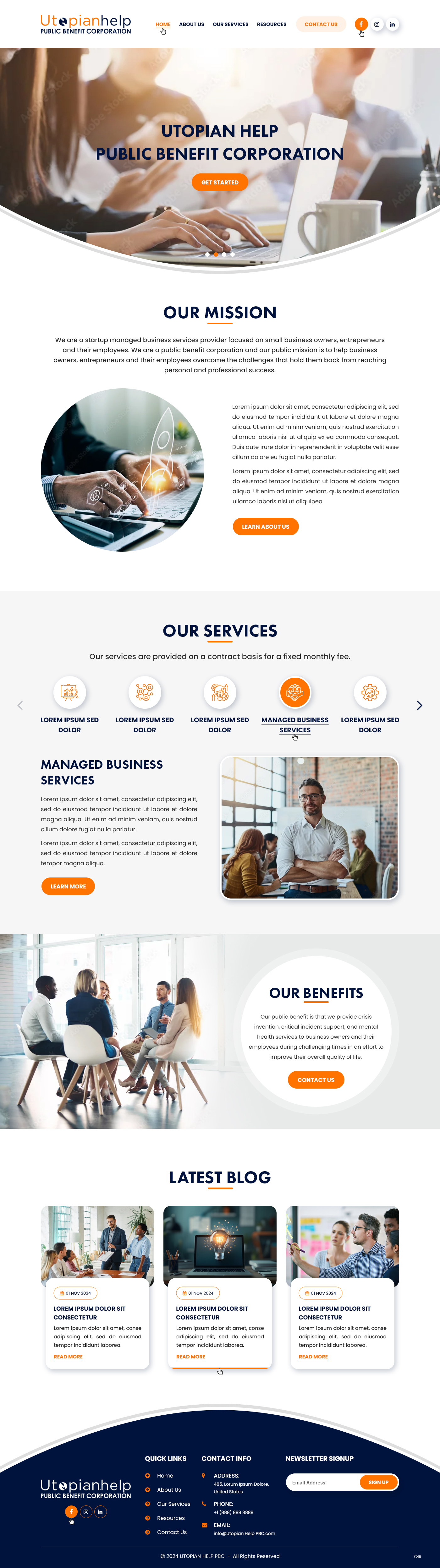 Web Design by pb for Utopian Help PBC | Design #34059018
