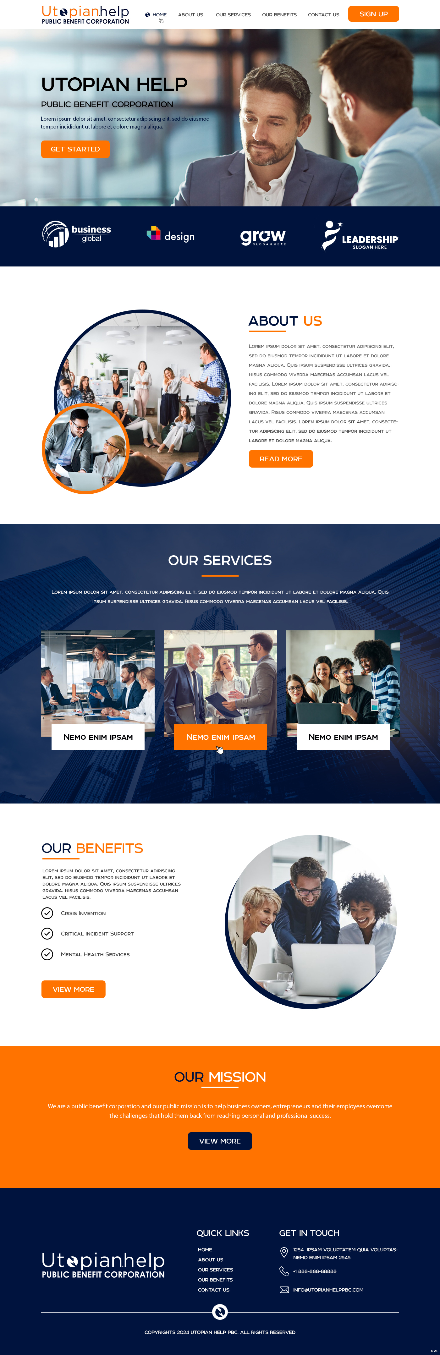 Web Design by pb for Utopian Help PBC | Design #34059020
