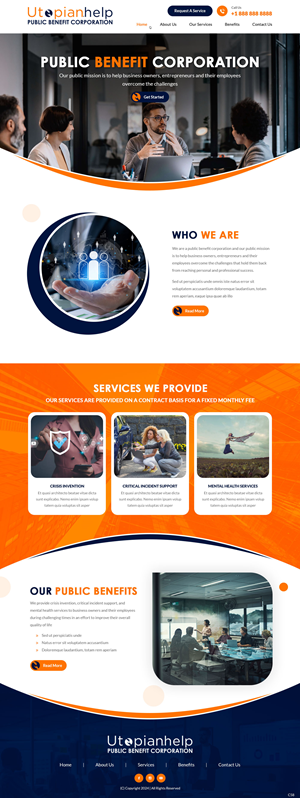 Web Design by pb for Utopian Help PBC | Design: #34059024