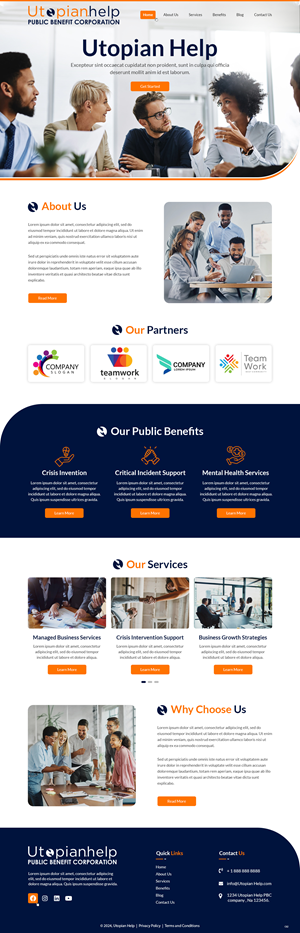 Web Design by pb for Utopian Help PBC | Design: #34059026