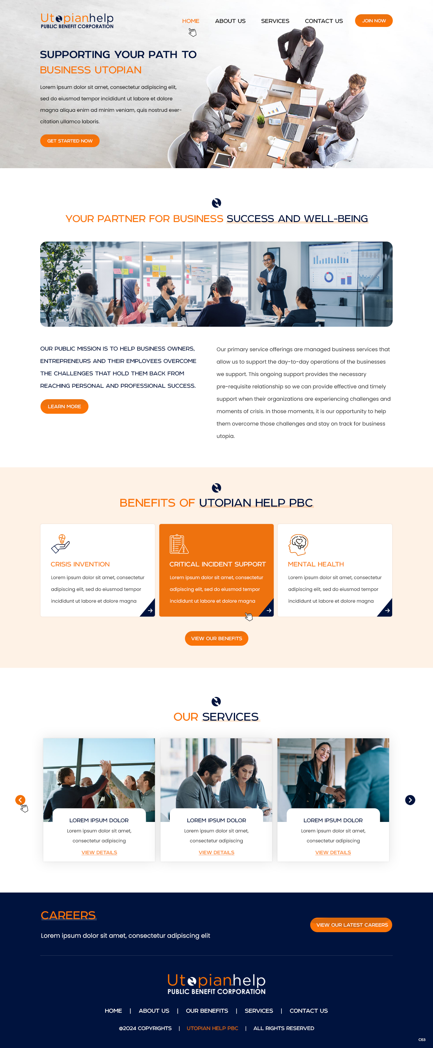 Web Design by pb for Utopian Help PBC | Design #34059027