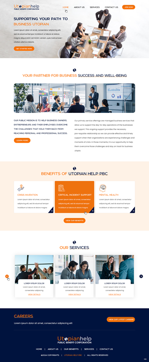 Web Design by pb for Utopian Help PBC | Design: #34059027