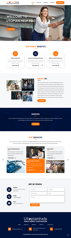 Web Design by pb for Utopian Help PBC | Design: #34059028