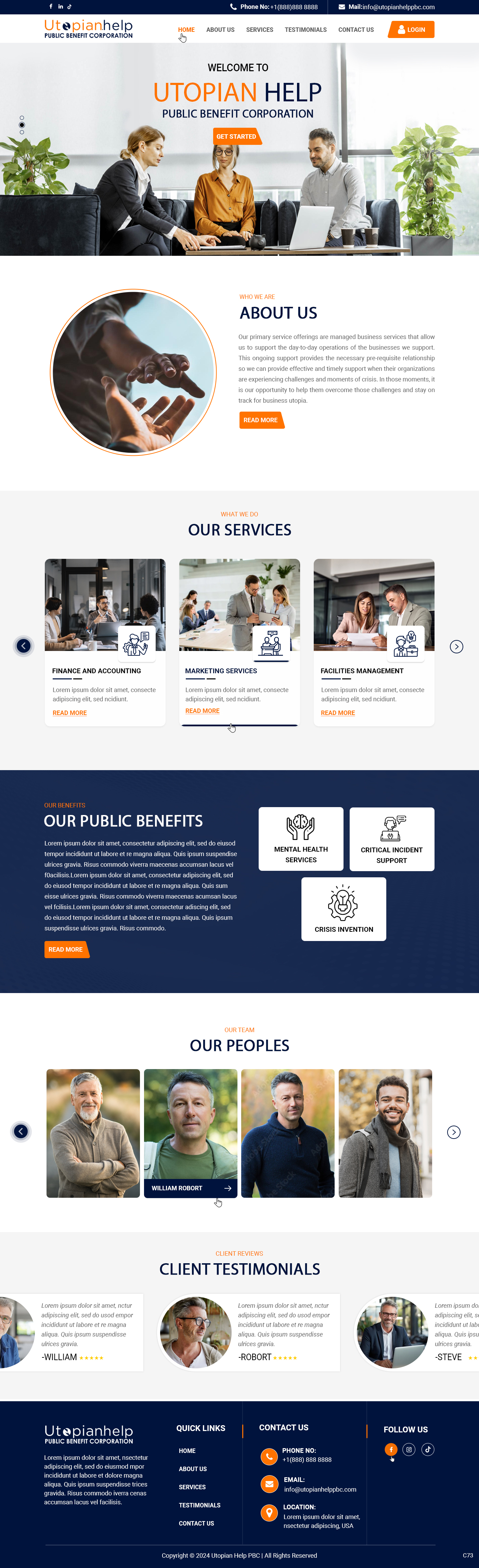 Web Design by pb for Utopian Help PBC | Design #34059034