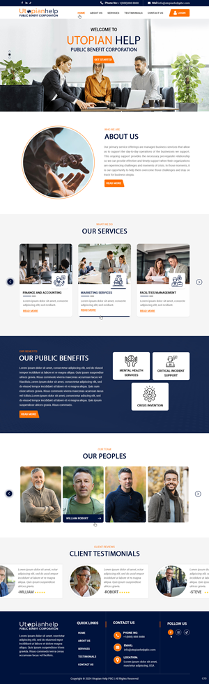 Web Design by pb for Utopian Help PBC | Design: #34059034
