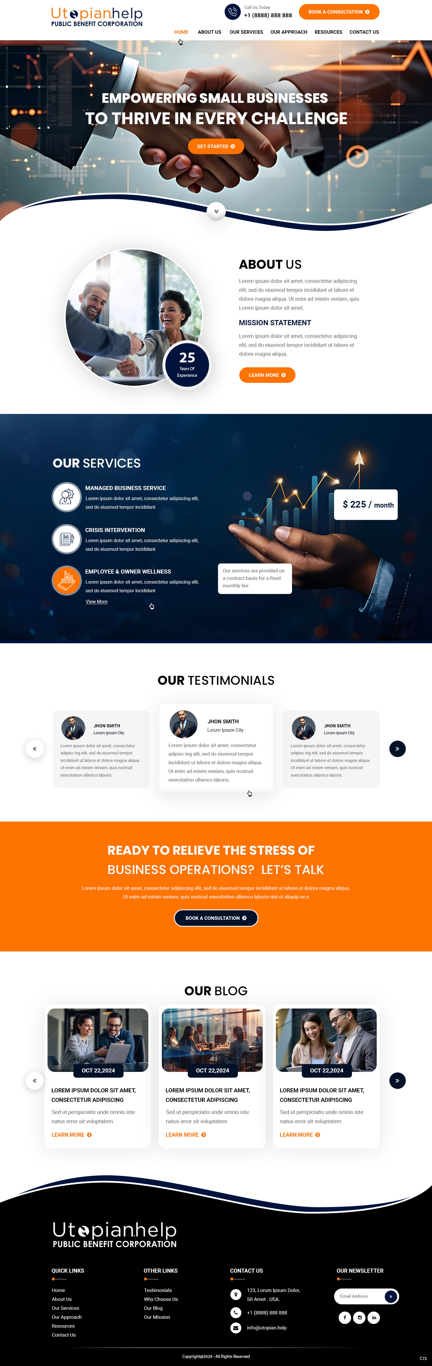 Web Design by pb for Utopian Help PBC | Design #34059037