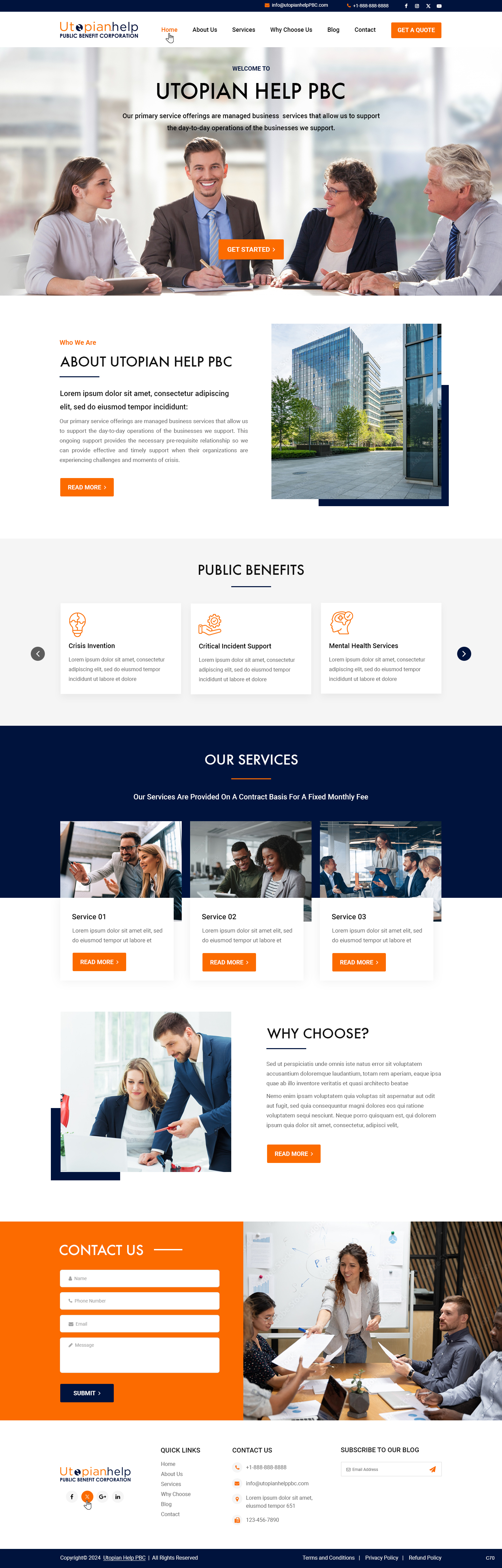 Web Design by pb for Utopian Help PBC | Design #34059038