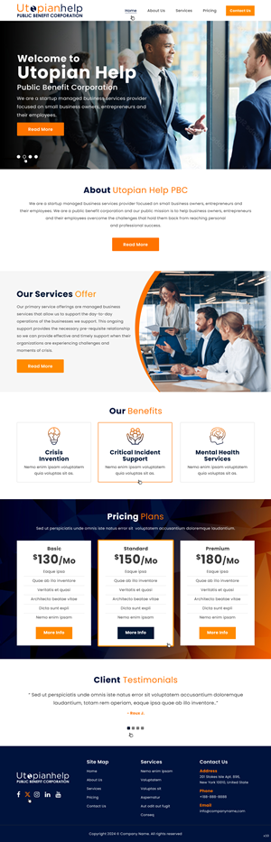 Web Design by pb for Utopian Help PBC | Design: #34059039