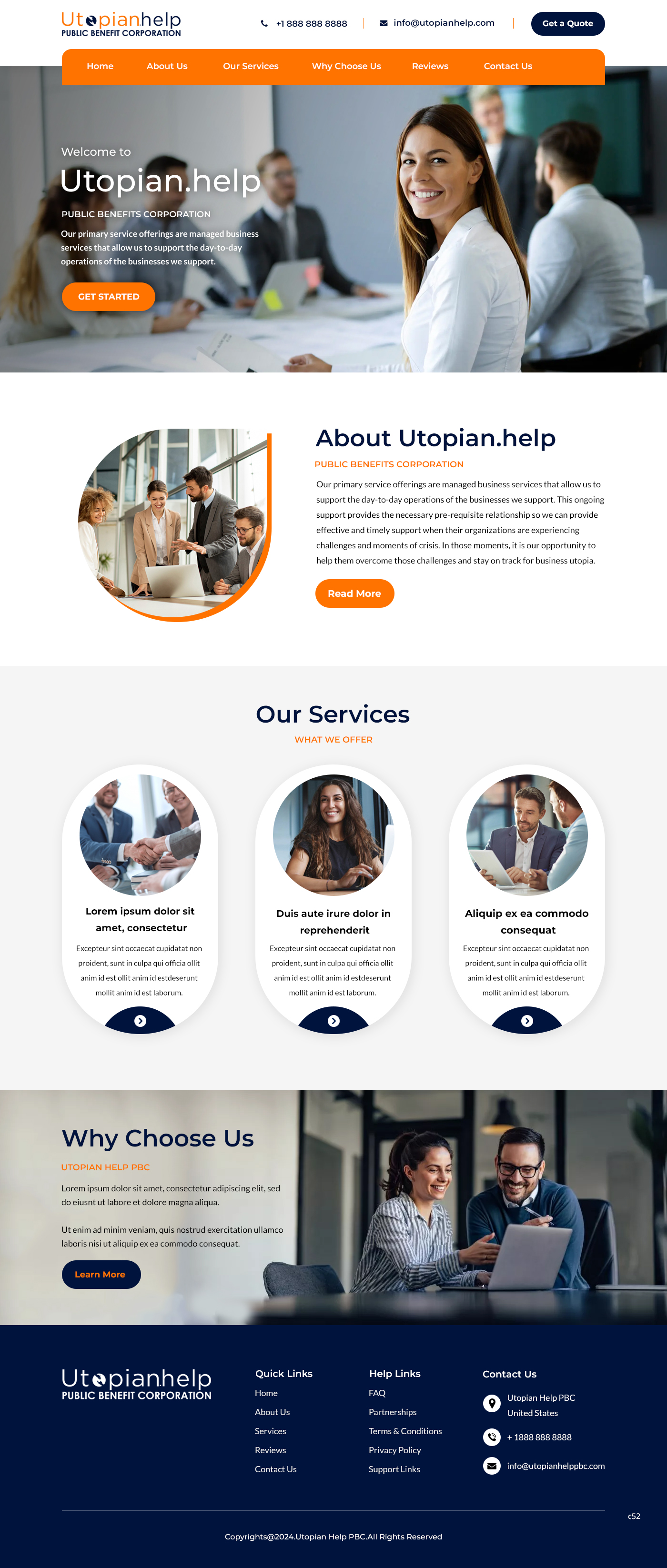Web Design by pb for Utopian Help PBC | Design #34065510