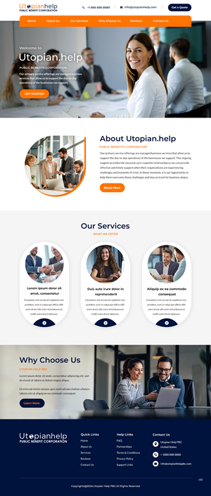 Web Design by pb for Utopian Help PBC | Design: #34065510