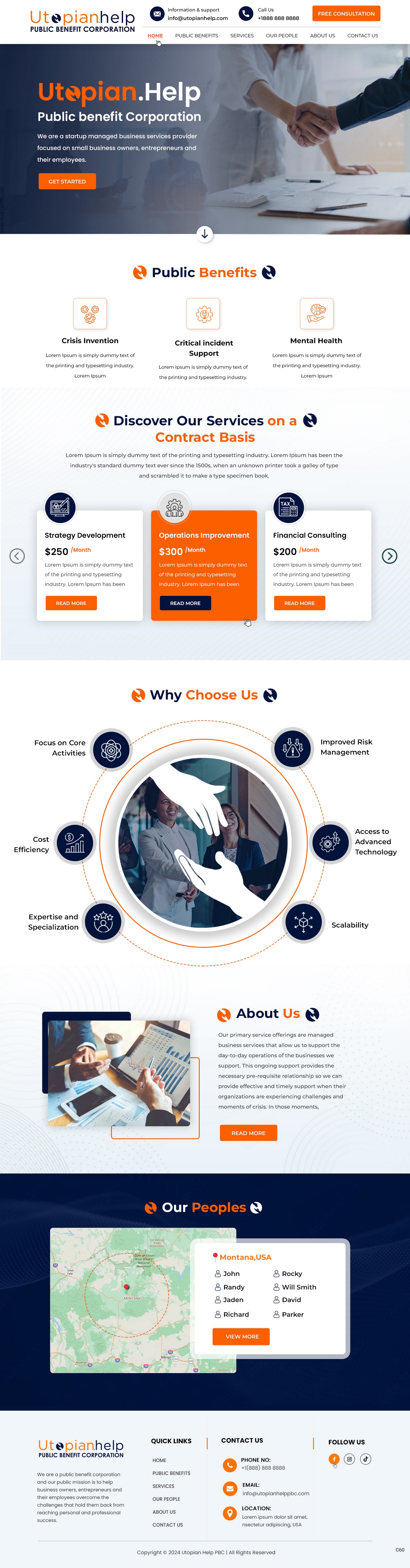 Web Design by pb for Utopian Help PBC | Design #34094400
