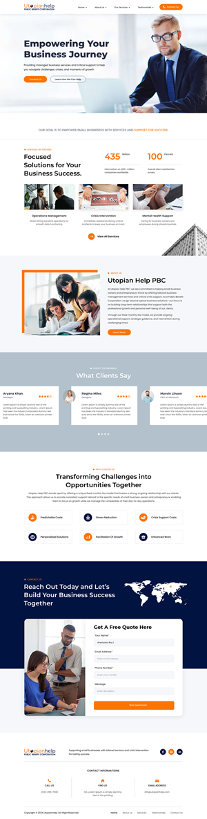 Web Design by Sbss for Utopian Help PBC | Design: #34084436