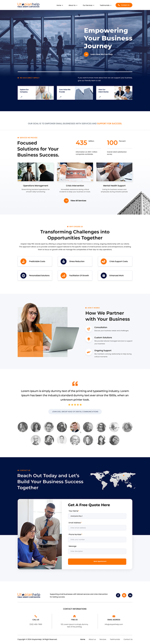 Web Design by Sbss for Utopian Help PBC | Design: #34084437