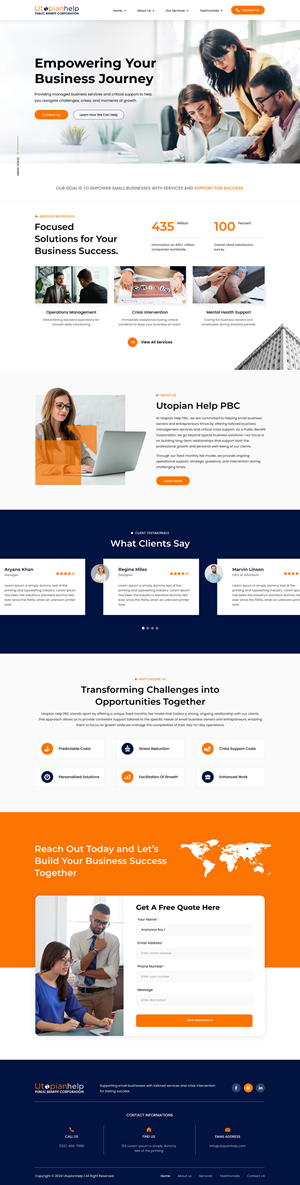 Web Design by Sbss for Utopian Help PBC | Design: #34084438