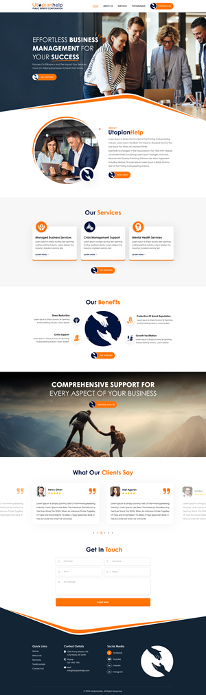 Web Design by Sbss for Utopian Help PBC | Design: #34084667