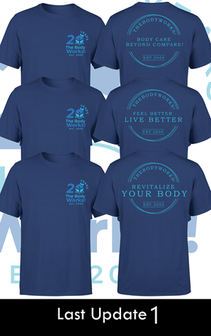 20th Business Anniversary T shirt for The Body Worsk!