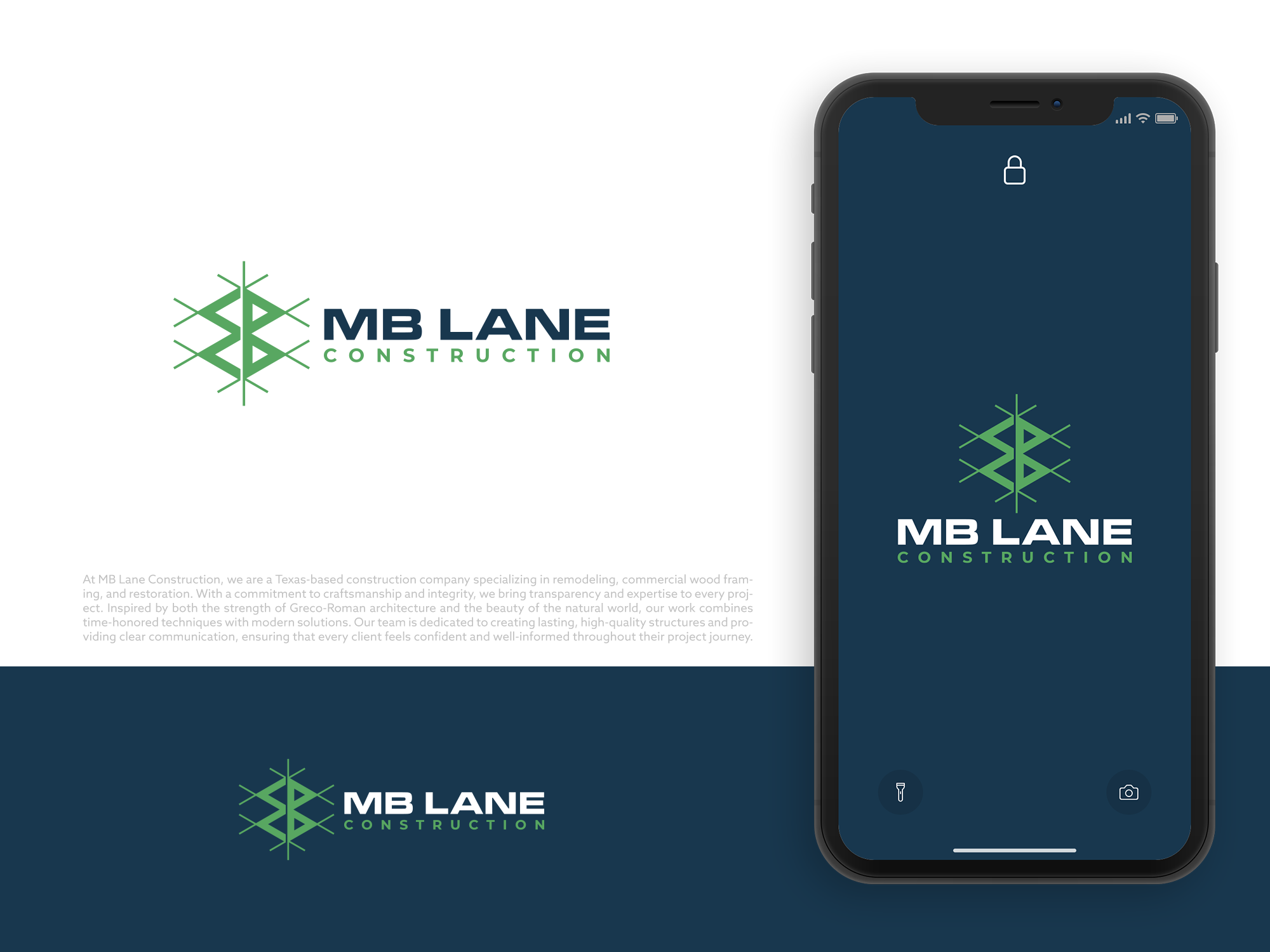 Diseño de Logo por COLOUR CREATIVE para MB Lane Construction | Diseño #34074254