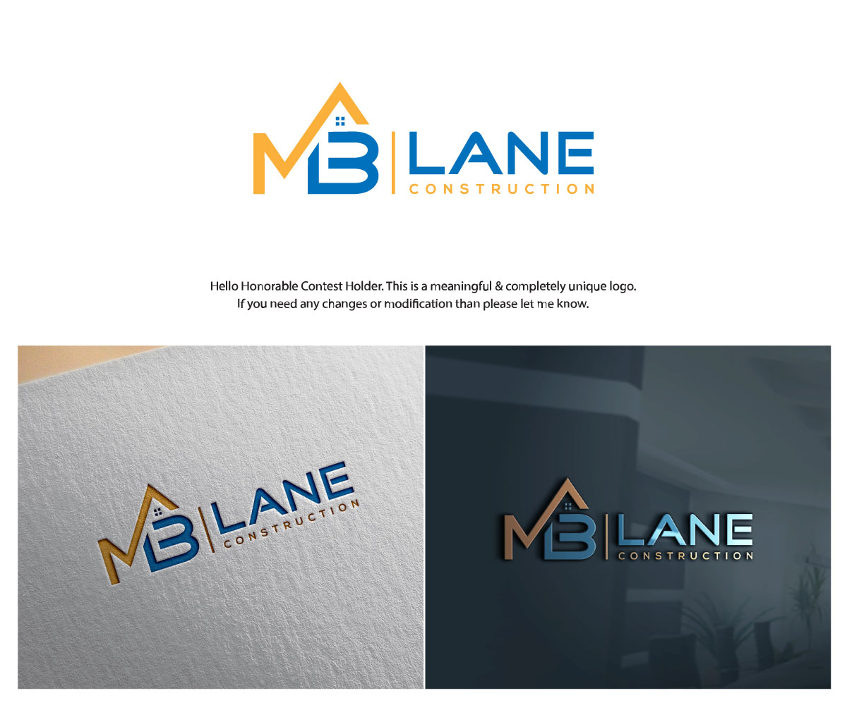 Diseño de Logo por camra hendry para MB Lane Construction | Diseño #34064075
