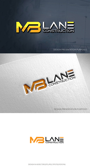 Logo Design by zebronicgraphic for MB Lane Construction | Design: #34050277