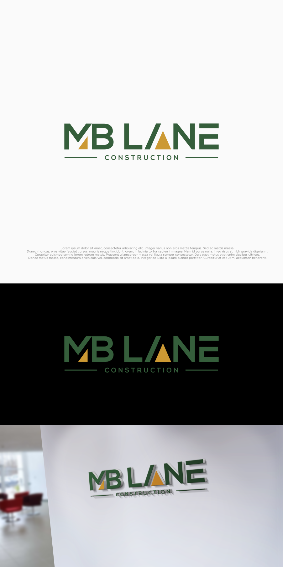 Logo-Design von shiroRo für MB Lane Construction | Design #34091541