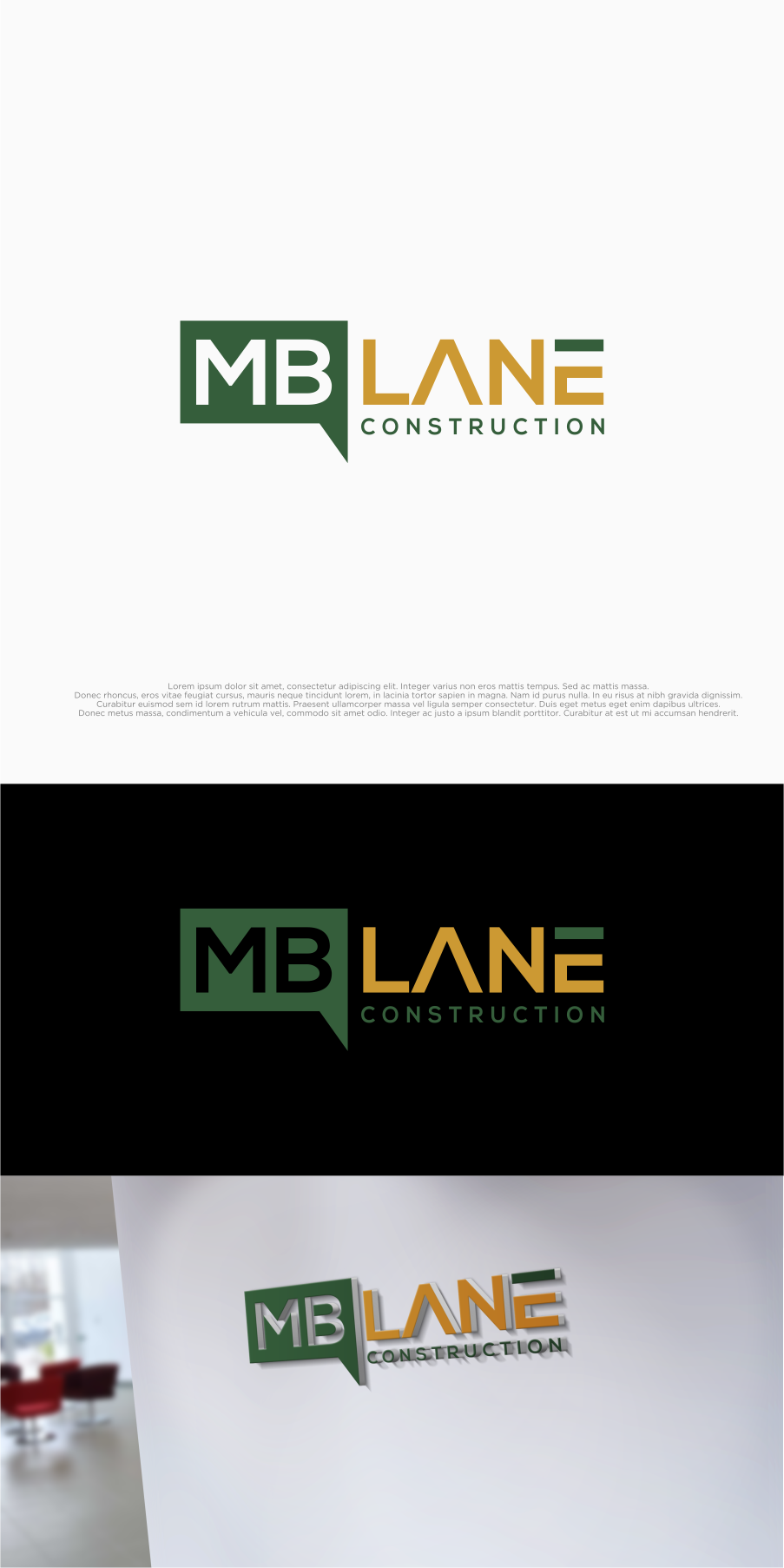 Diseño de Logo por shiroRo para MB Lane Construction | Diseño #34091545
