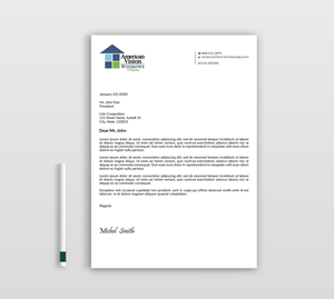 Letterhead Design by Expert Bappy for American Vision Windows Arizona | Design: #34049441