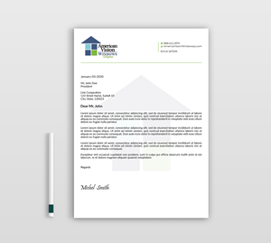 Letterhead Design by Expert Bappy for American Vision Windows Arizona | Design: #34049479