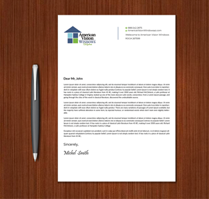 Letterhead Design by Expert Bappy for American Vision Windows Arizona | Design: #34052057