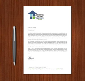 Letterhead Design by Expert Bappy for American Vision Windows Arizona | Design: #34052507