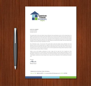 Letterhead Design by Expert Bappy for American Vision Windows Arizona | Design: #34052508