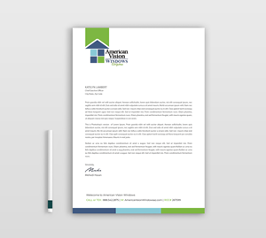 Letterhead Design by Expert Bappy for American Vision Windows Arizona | Design: #34052646