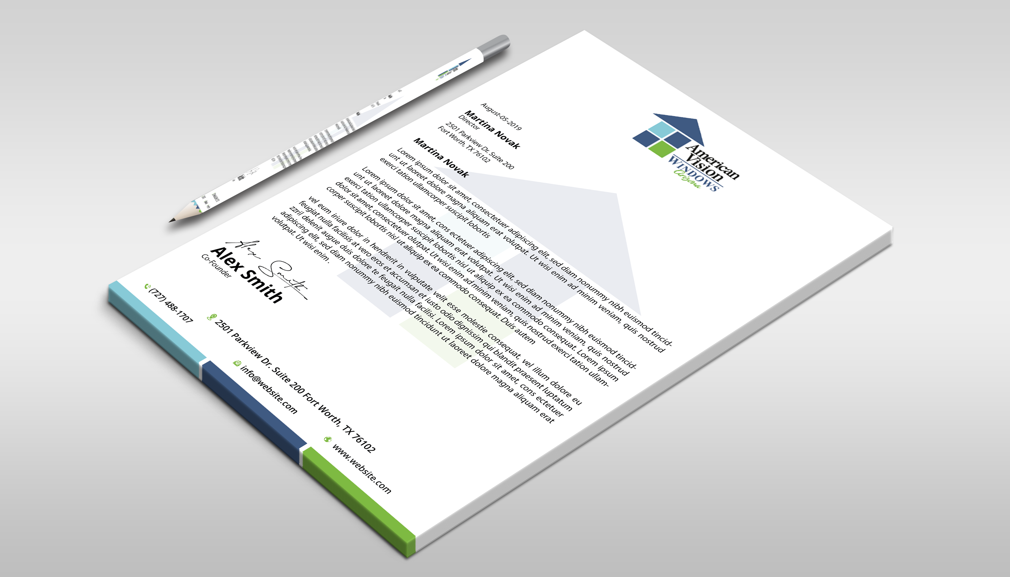 Letterhead Design by DesignerShahadat for American Vision Windows Arizona | Design #34052159