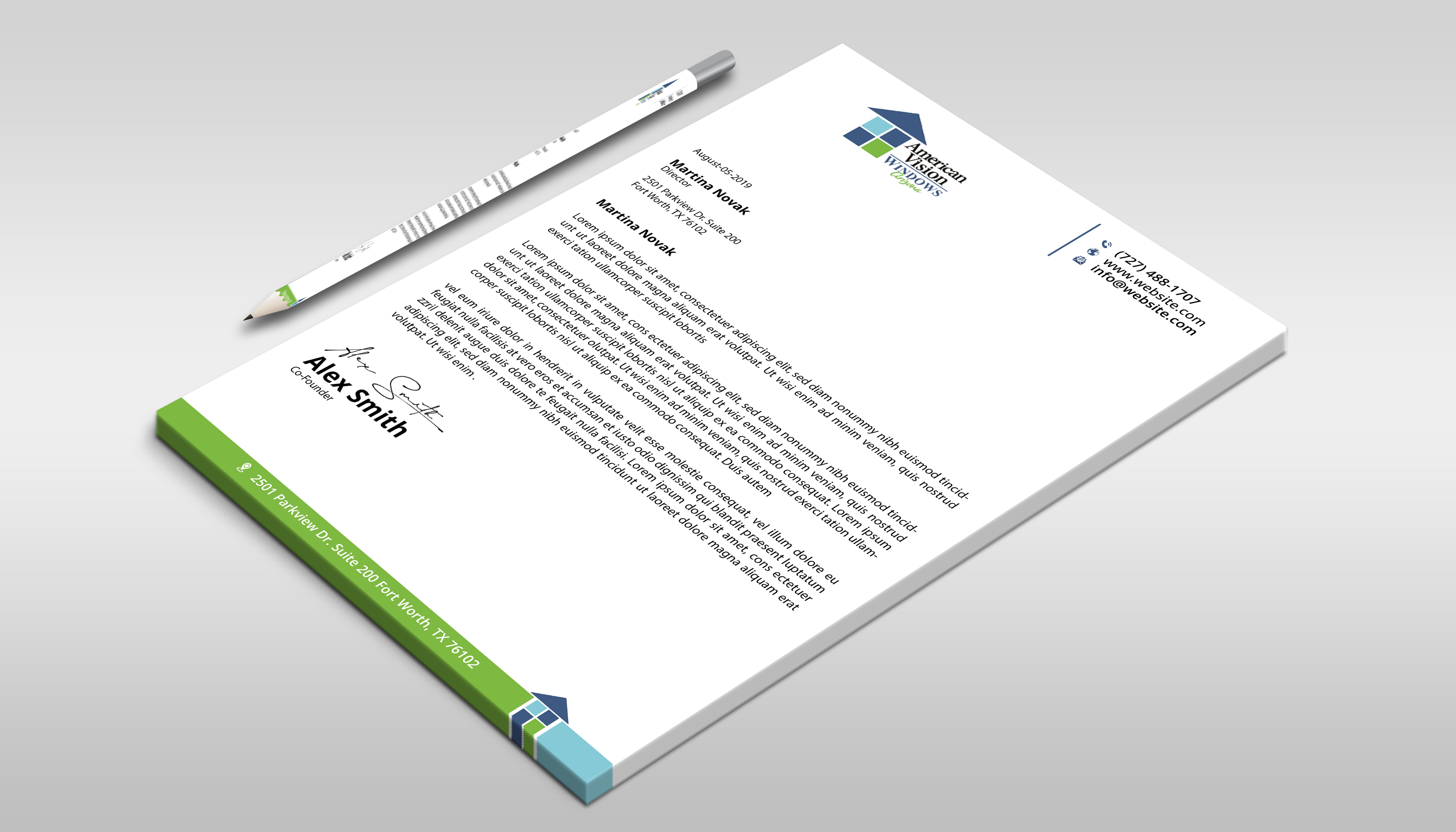 Letterhead Design by DesignerShahadat for American Vision Windows Arizona | Design #34052162