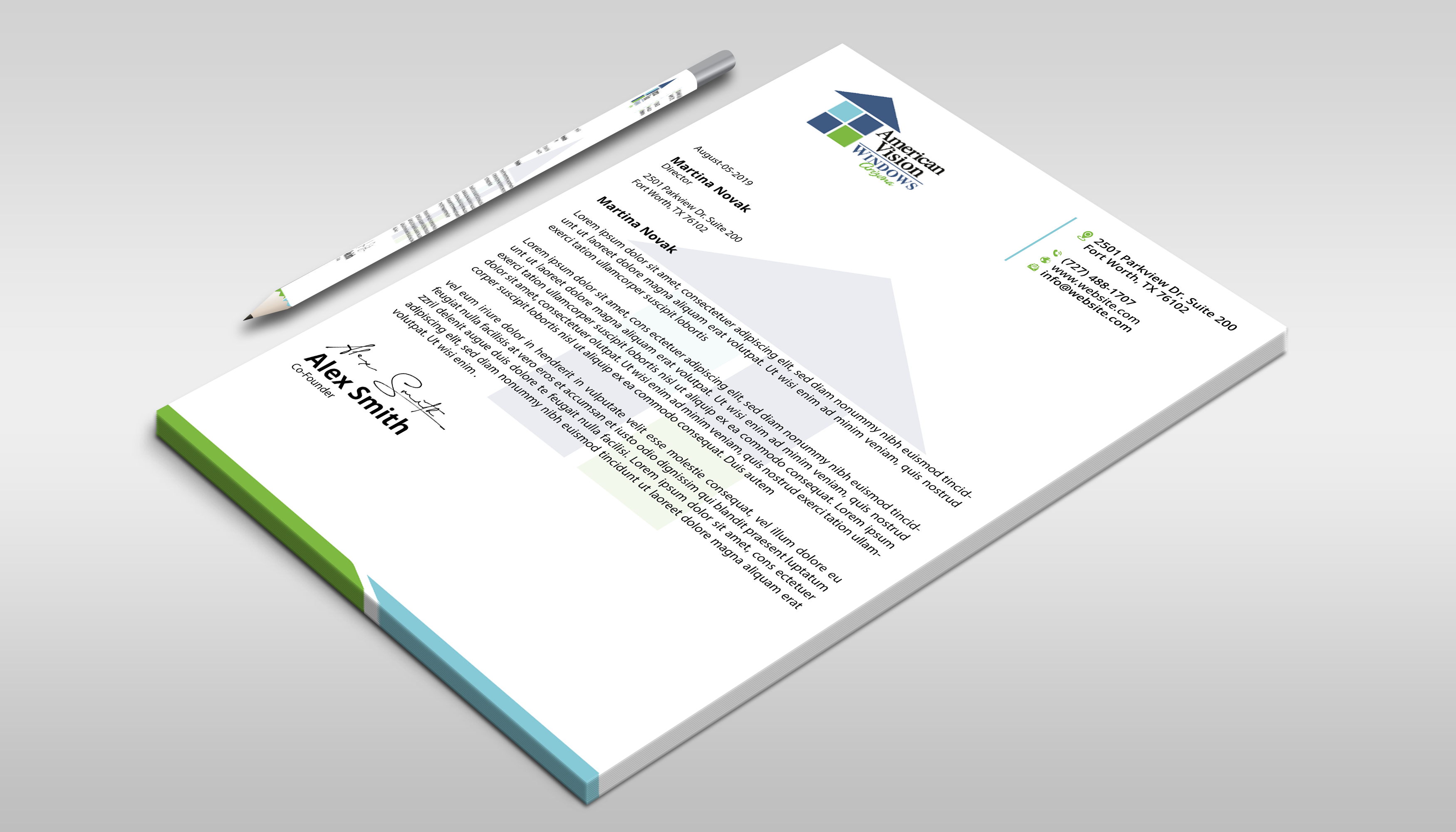 Letterhead Design by DesignerShahadat for American Vision Windows Arizona | Design #34052163