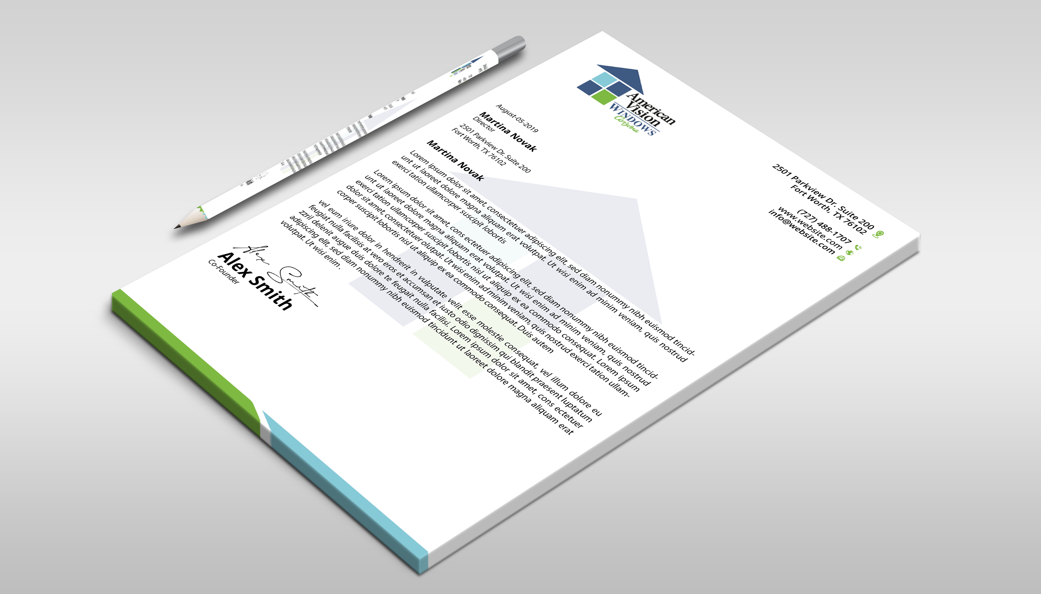 Letterhead Design by DesignerShahadat for American Vision Windows Arizona | Design #34052164