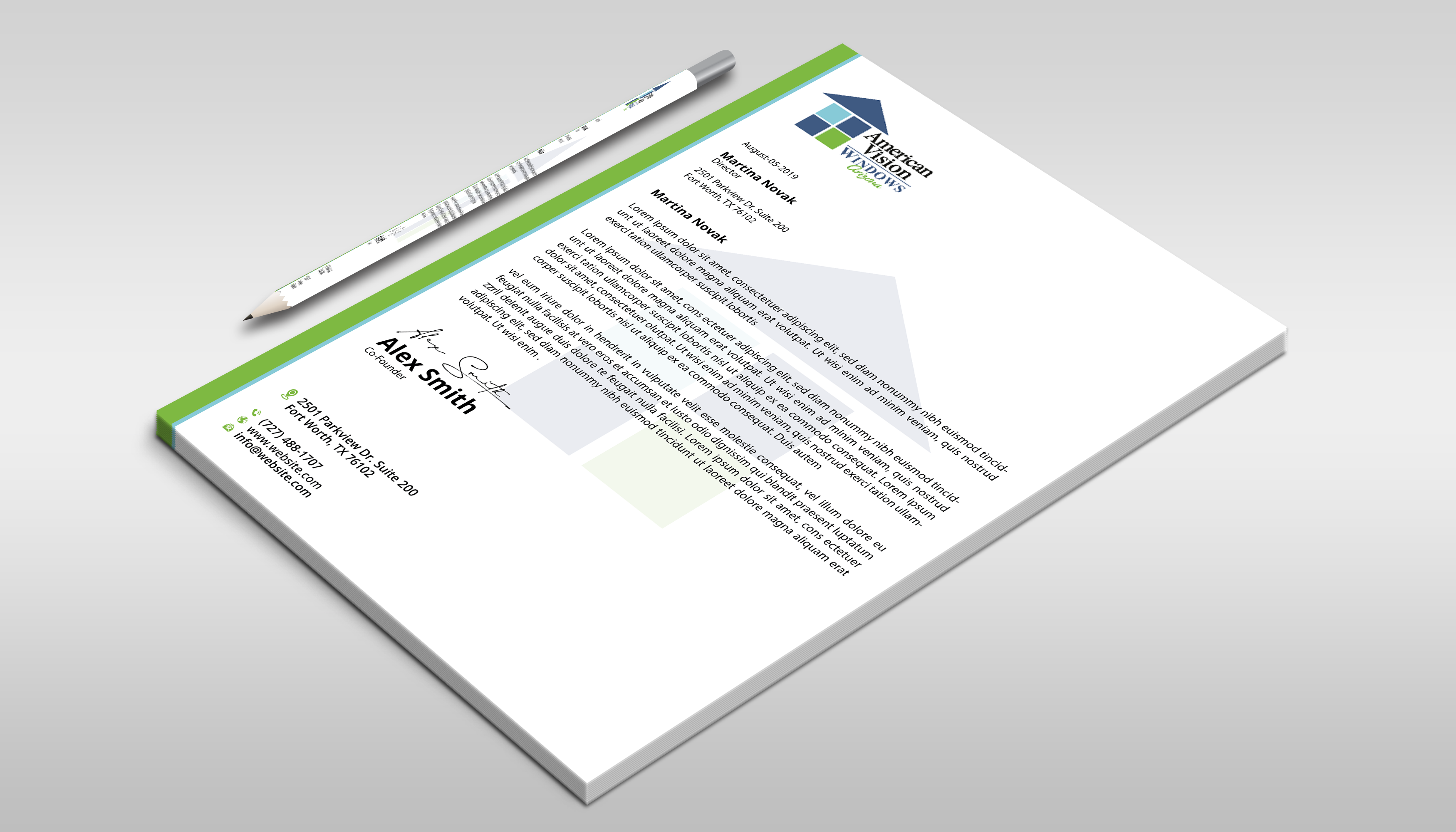 Letterhead Design by DesignerShahadat for American Vision Windows Arizona | Design #34052215
