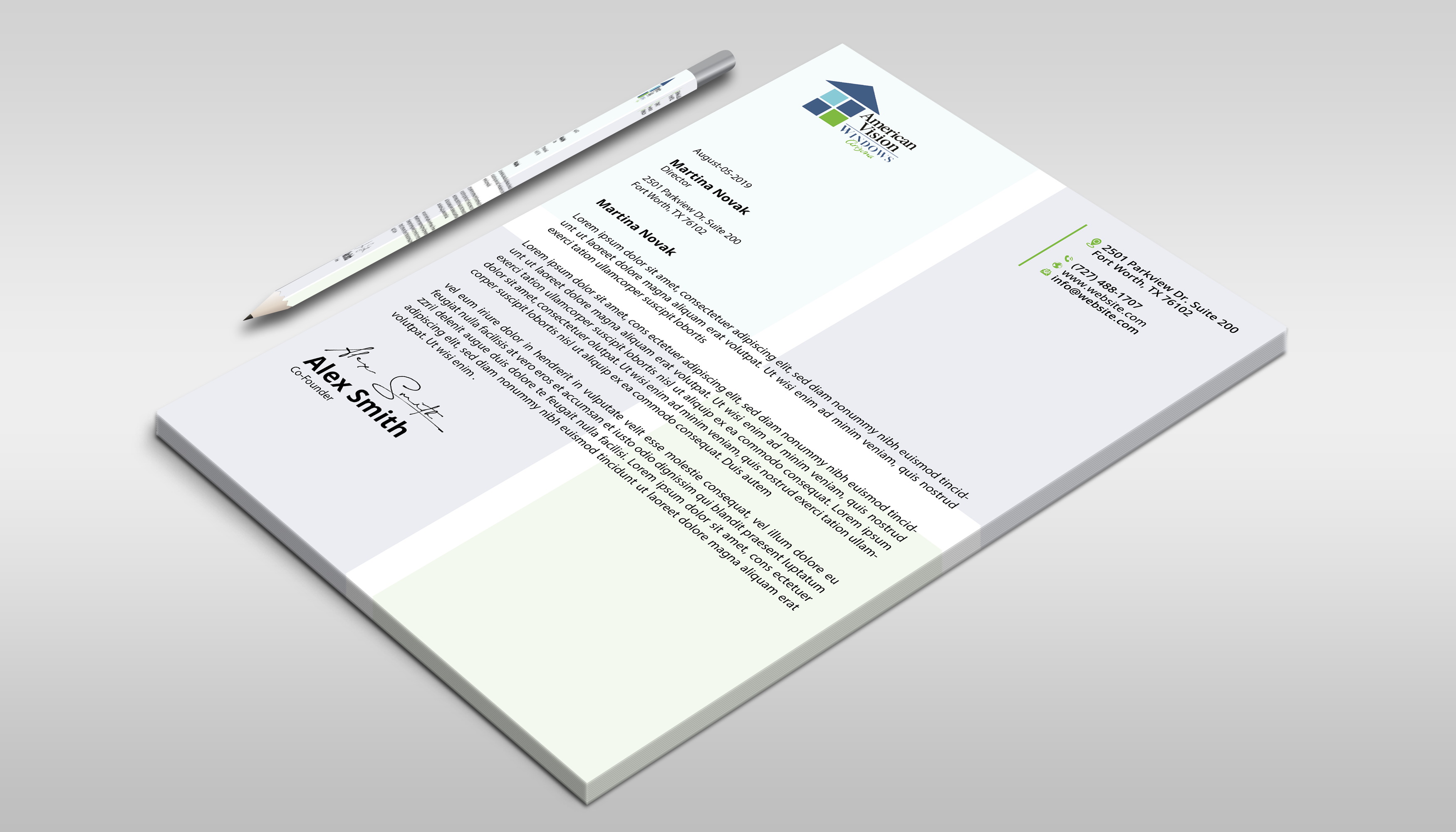 Letterhead Design by DesignerShahadat for American Vision Windows Arizona | Design #34052325