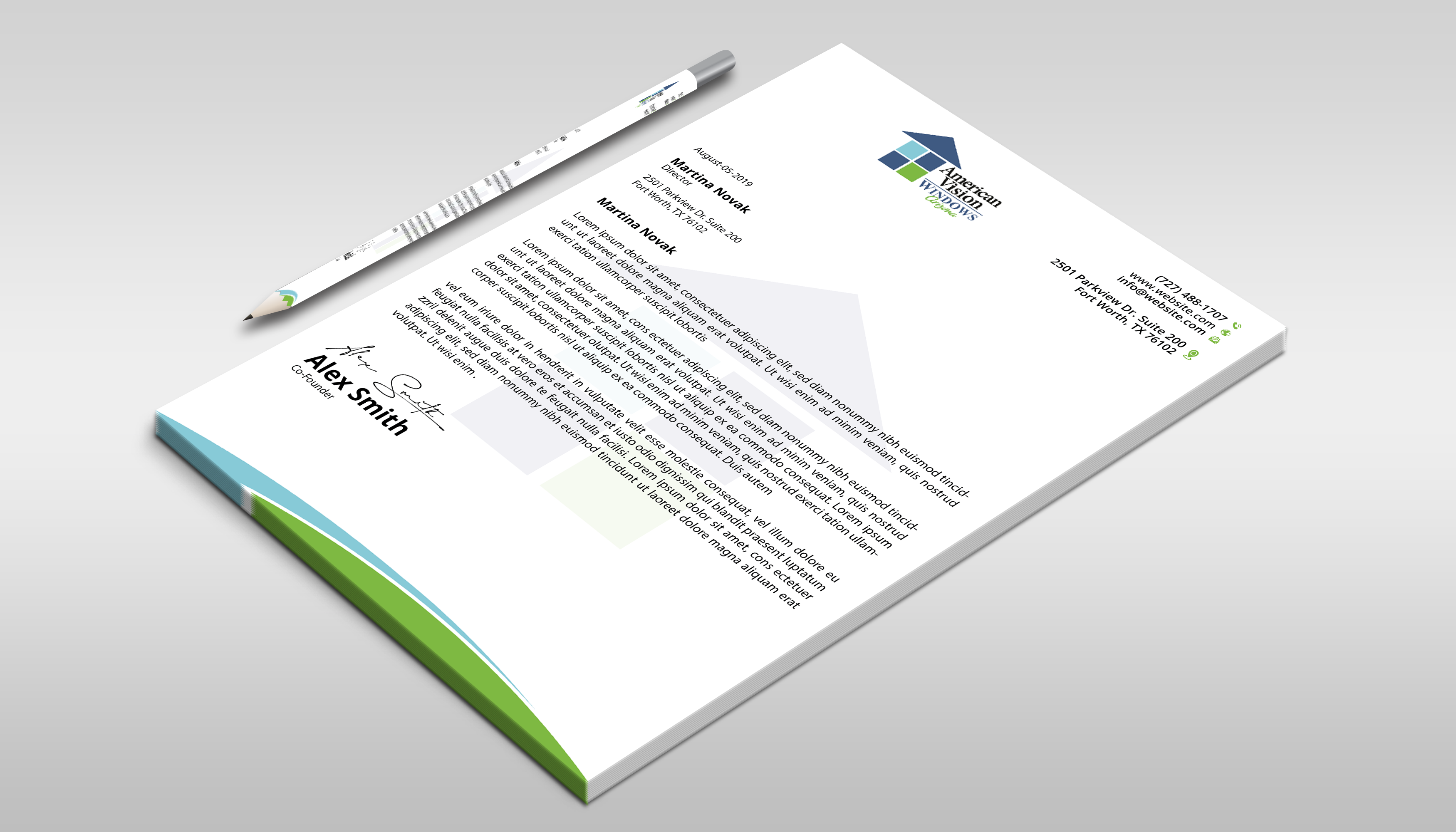 Letterhead Design by DesignerShahadat for American Vision Windows Arizona | Design #34052328
