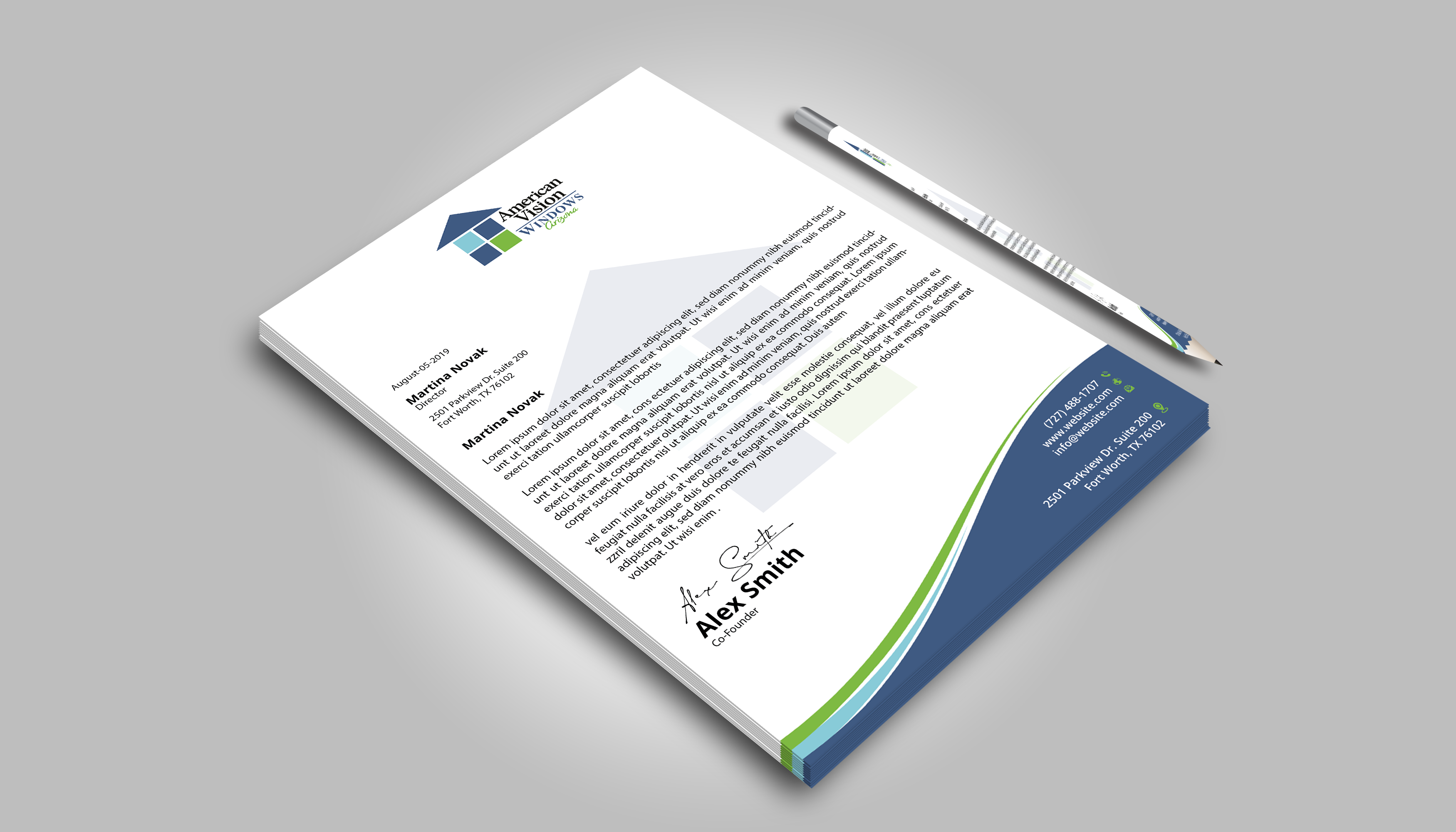 Letterhead Design by DesignerShahadat for American Vision Windows Arizona | Design #34053883